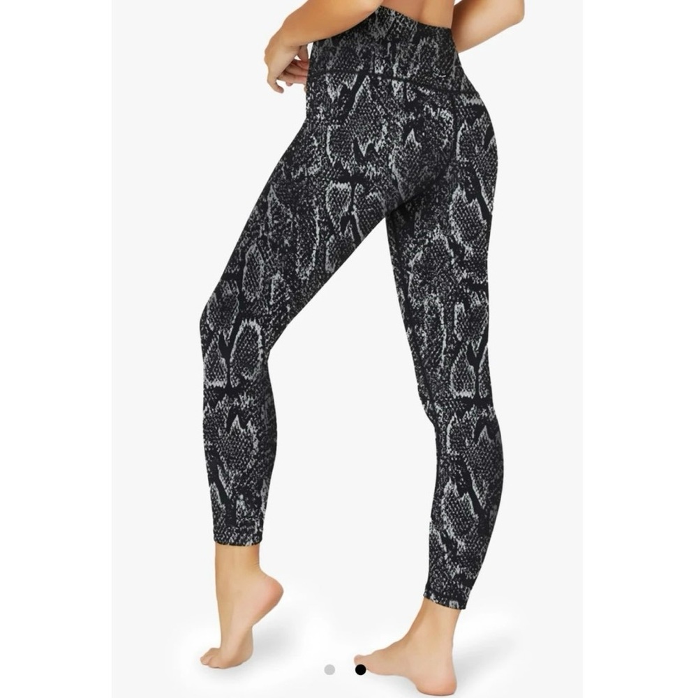 Beyond Yoga Lux Black Snake High Waisted Midi Legging